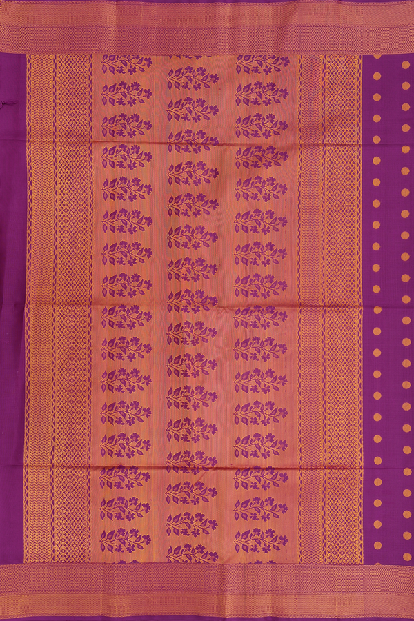 Soft Silk Saree In Grape Purple With Threadwork Buttas