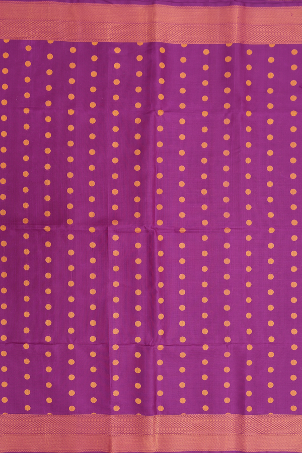 Soft Silk Saree In Grape Purple With Threadwork Buttas