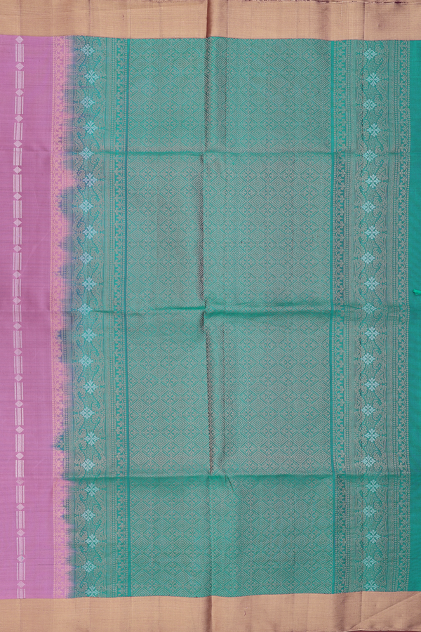 Soft Silk Saree In Mauve With Stripes Design