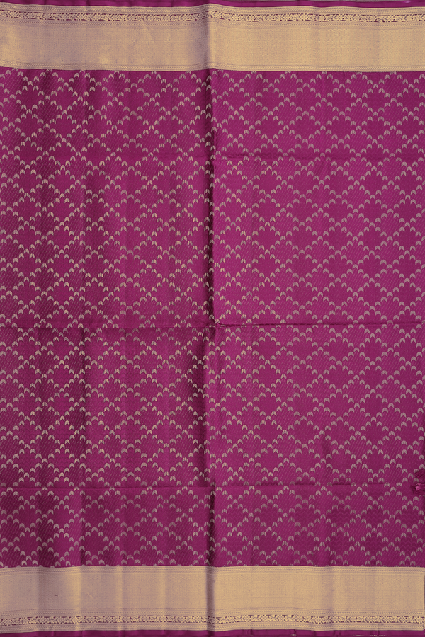 Soft Silk Saree In Grape Purple With Diamond Design