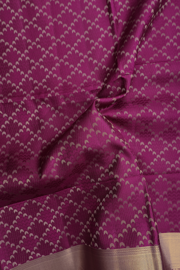Soft Silk Saree In Grape Purple With Diamond Design