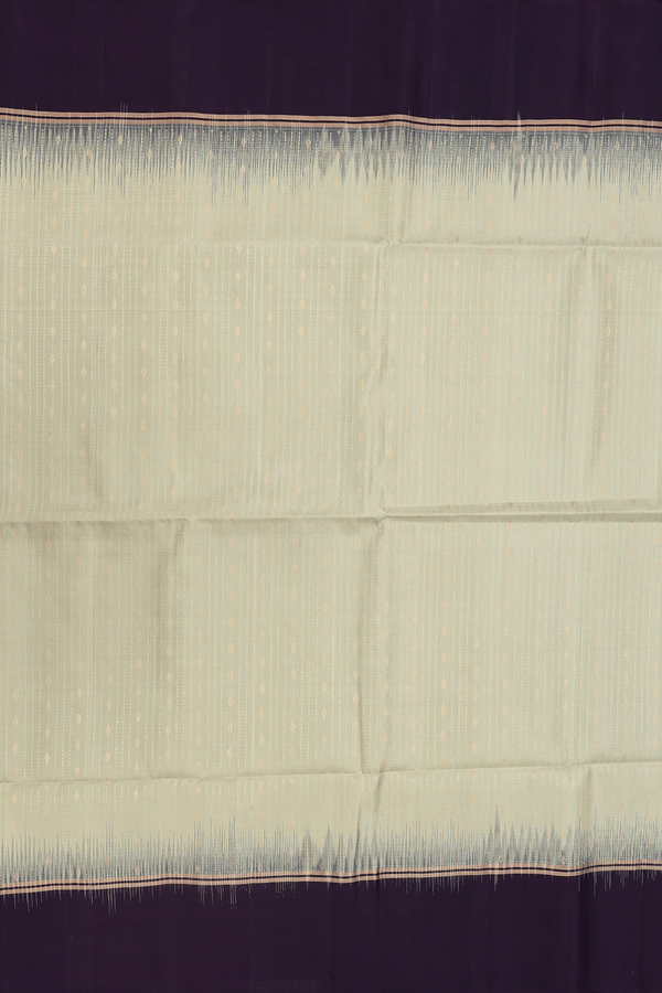 Soft Silk Saree In Moss Green With Stripes Design