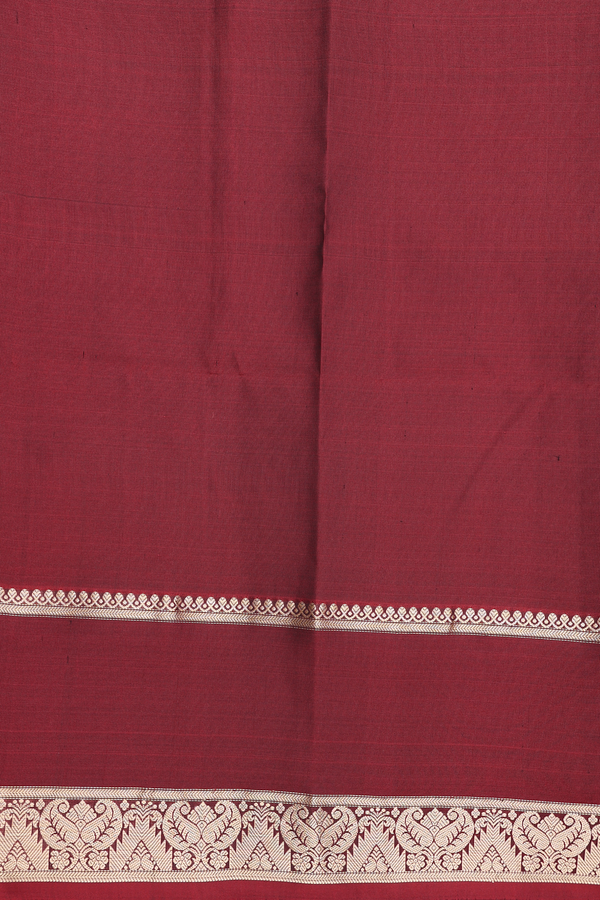 Soft Silk Saree In Peacock Green With Checks Design