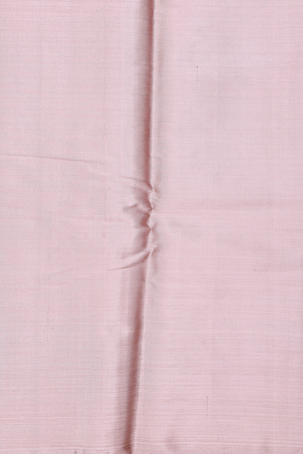 Kanchipuram Silk Saree In Rose Beige Tissue With Floral Design