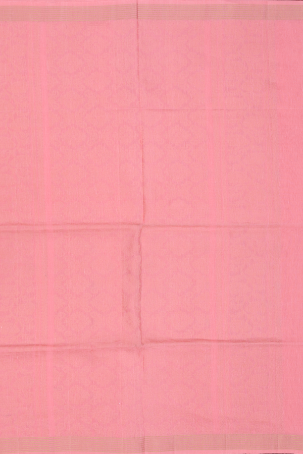 Soft Silk Organza Saree In Peach Pink With Floral Buttas