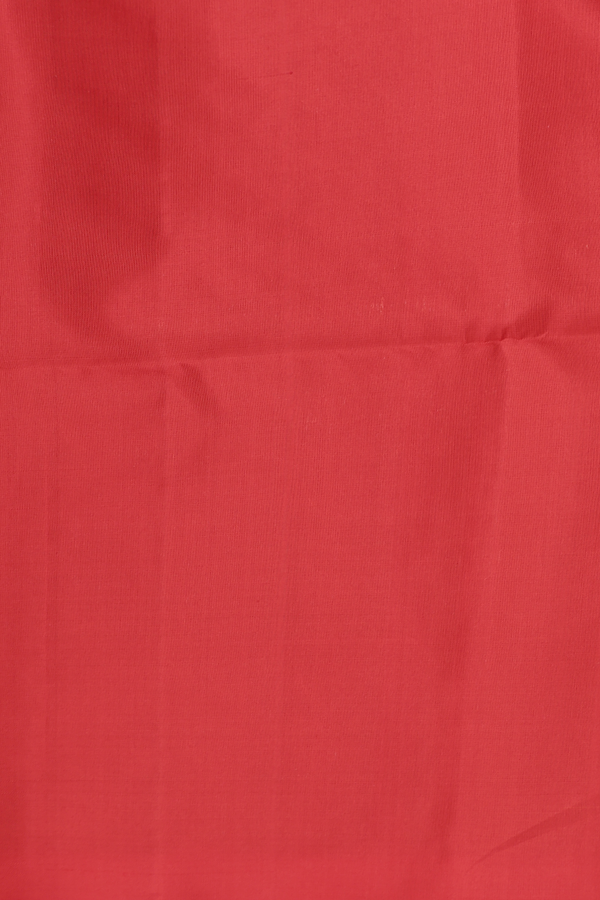 Soft Silk Saree In Scarlet Red With Floral Buttis