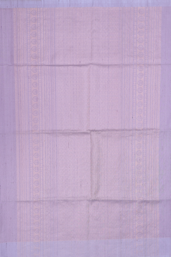 Soft Silk Saree In Light Purple With Checks Design