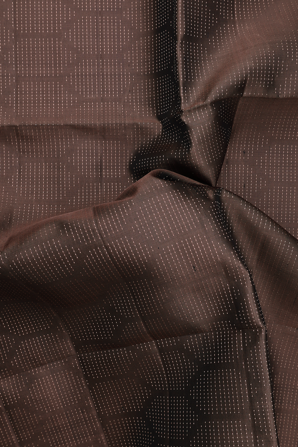 Soft Silk Saree In Walnut Brown With Allover Design