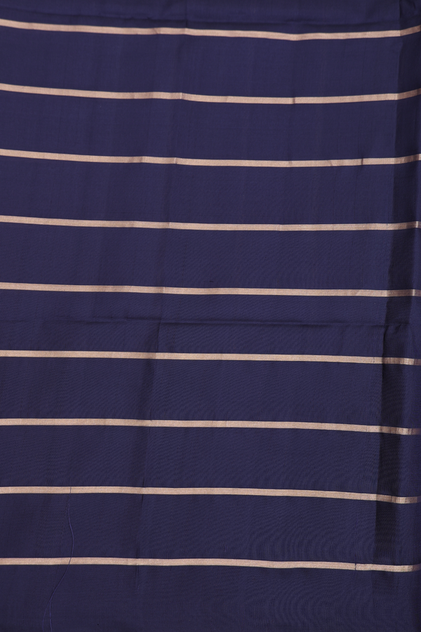 Soft Silk Saree In Navy Blue With Allover Design