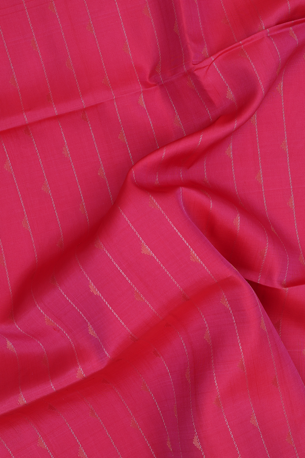 Soft Silk Saree In Pink With Stripes Design