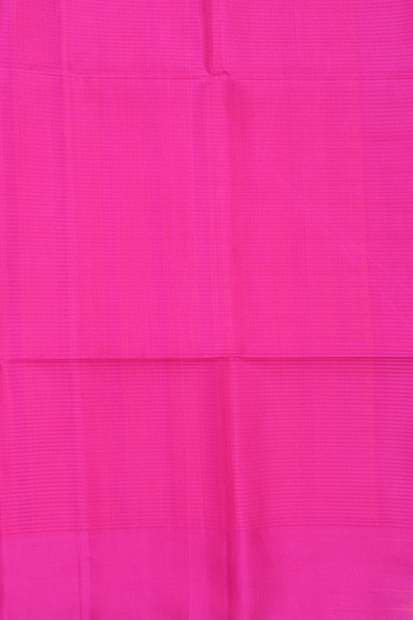 Soft Silk Saree In Dark Pink With Stripes Design