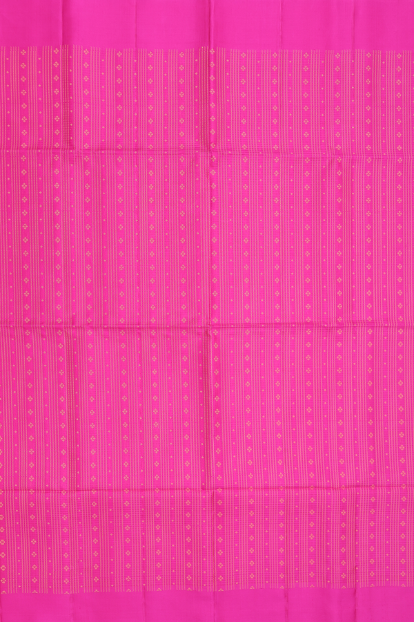 Soft Silk Saree In Dark Pink With Stripes Design