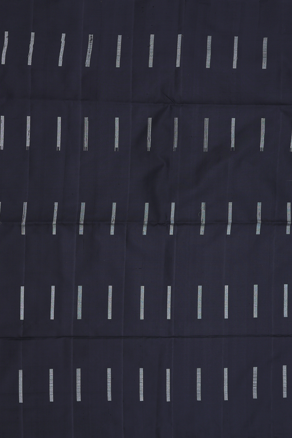 Soft Silk Saree In Black With Stripes Design