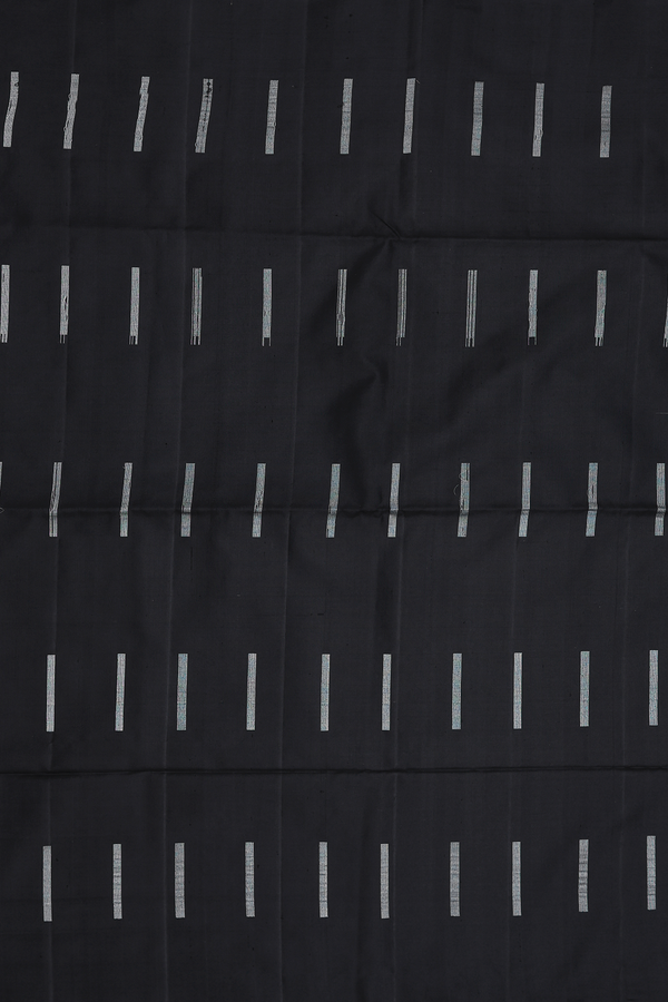 Soft Silk Saree In Black With Stripes Design