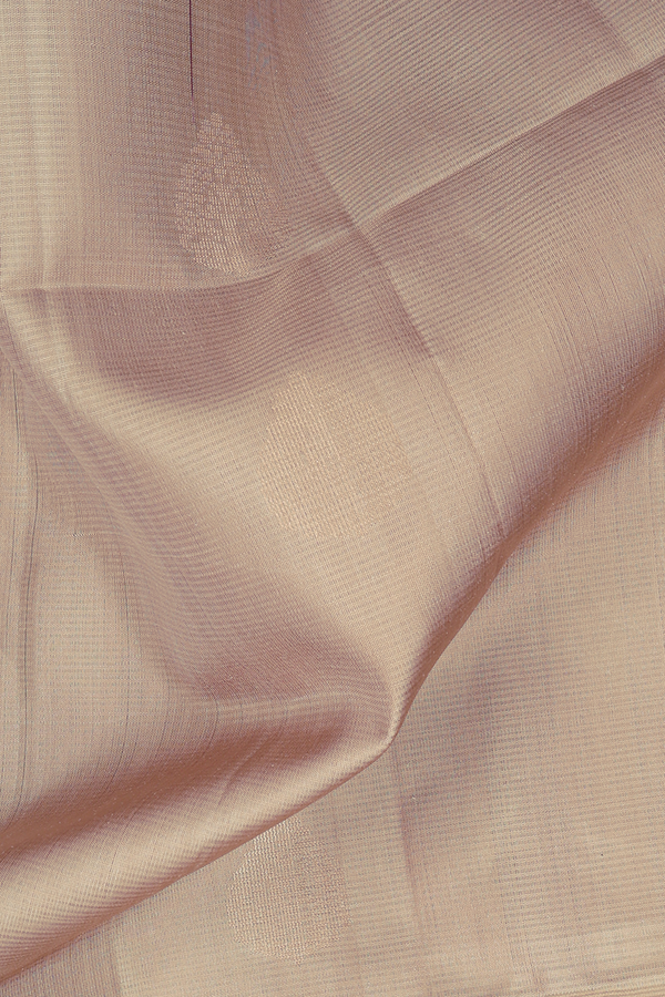 Soft Silk Saree In Light Brown With Zari Buttas