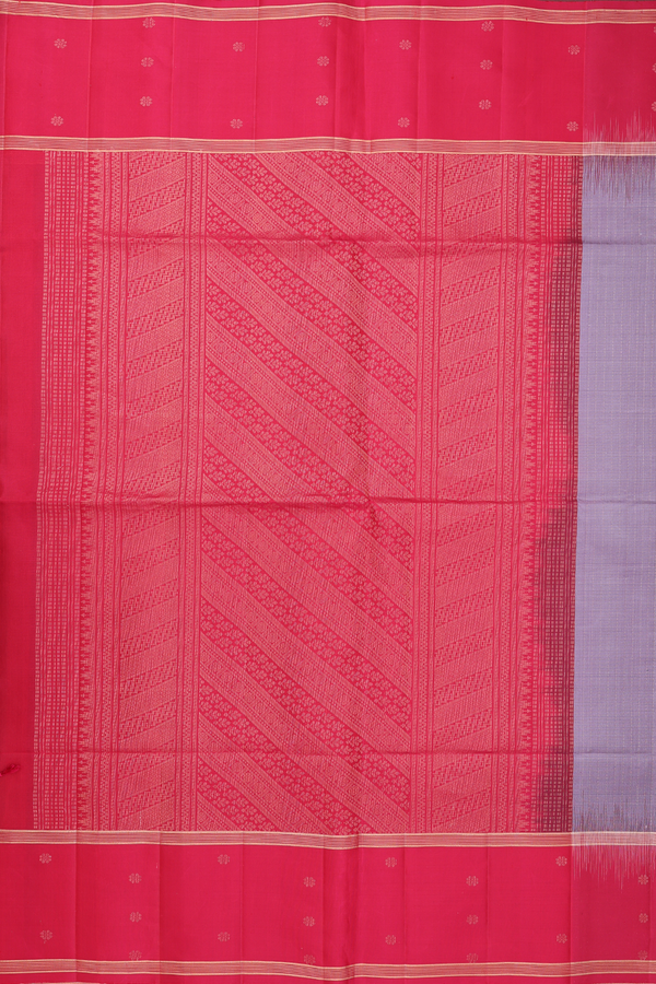 Soft Silk Saree In Dusty Purple With Stripes Design