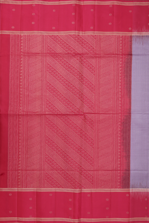 Soft Silk Saree In Dusty Purple With Stripes Design