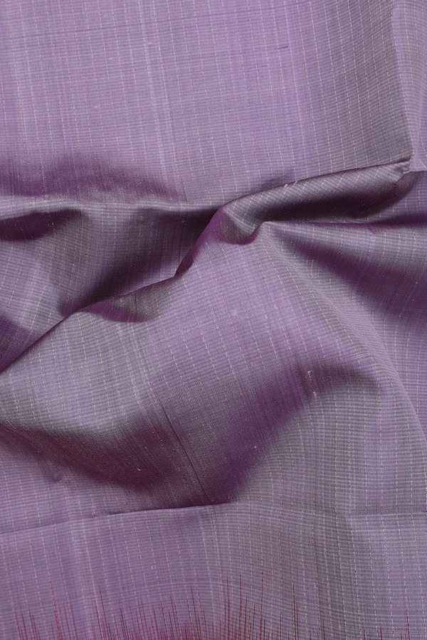 Soft Silk Saree In Dusty Purple With Stripes Design