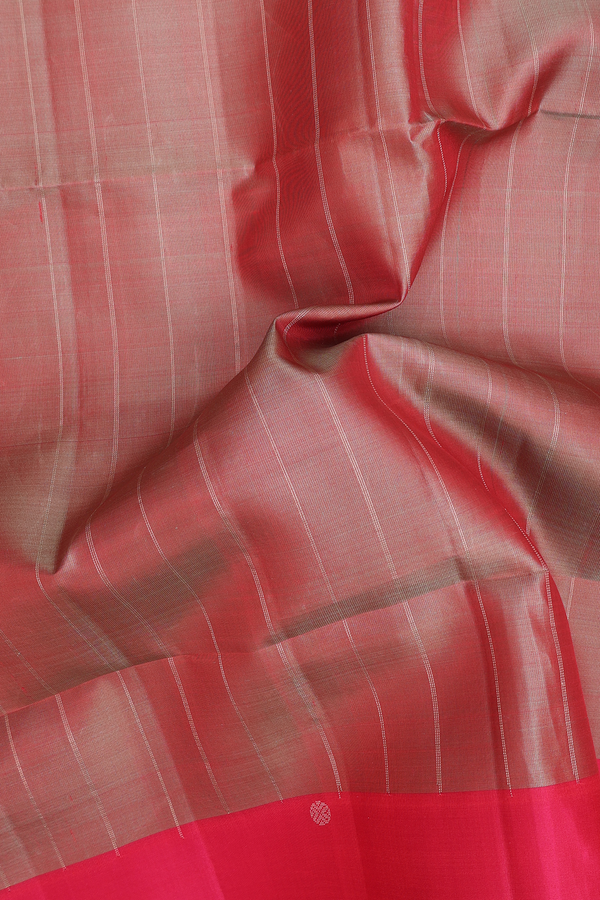 Soft Silk Saree In Dual Tone With Stripes Design