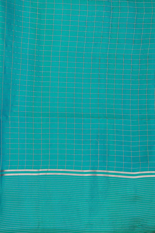 Soft Silk Saree In Pink With Checks Design