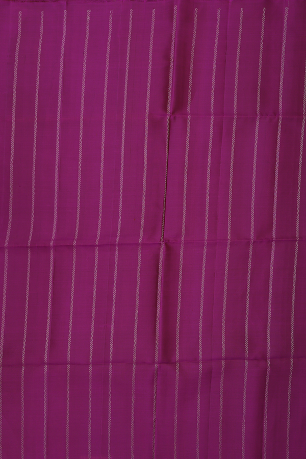 Soft Silk Saree In Purple With Stripes Design
