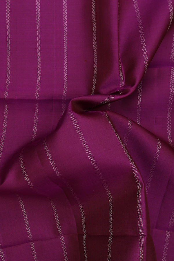 Soft Silk Saree In Purple With Stripes Design
