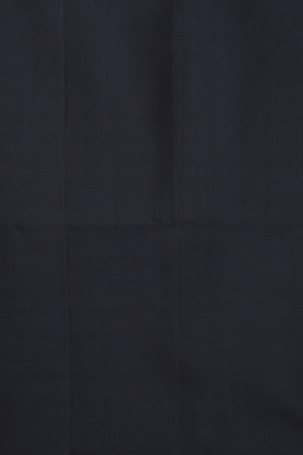 Soft Silk Saree In Black And Grey Along Stripes With Buttas