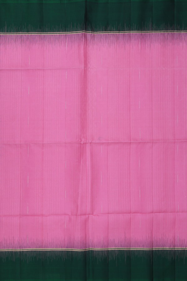 Soft Silk Saree In Pink With Stripes Design