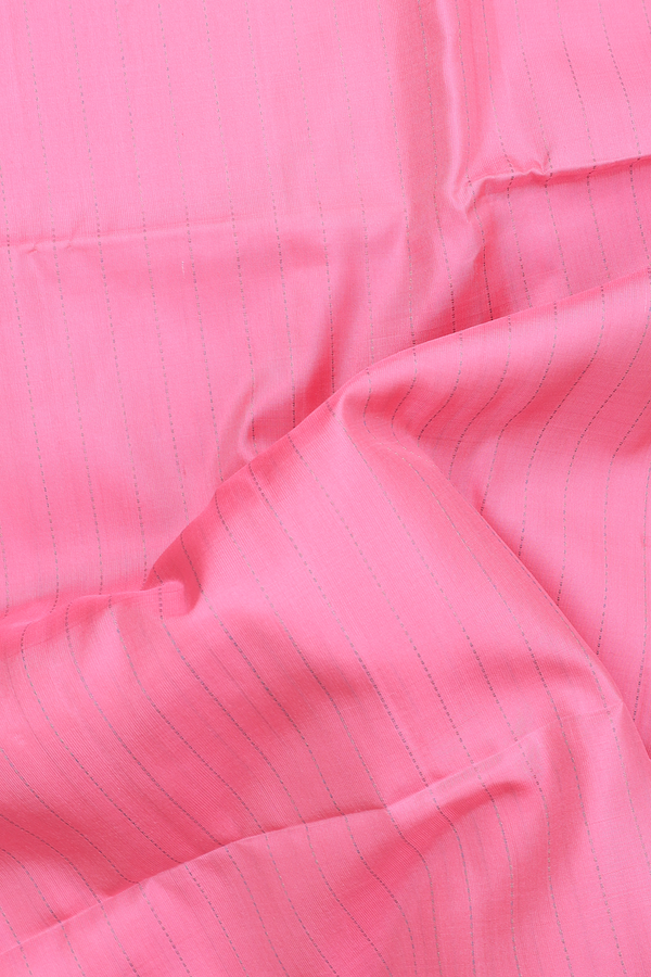 Soft Silk Saree In Pink With Stripes Design
