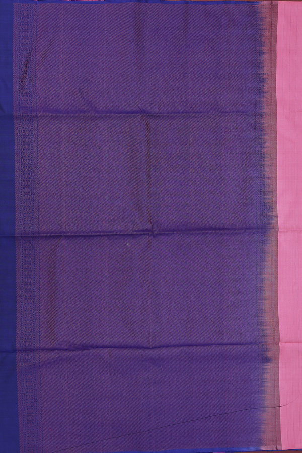 Soft Silk Saree In Pink With Stripes Design