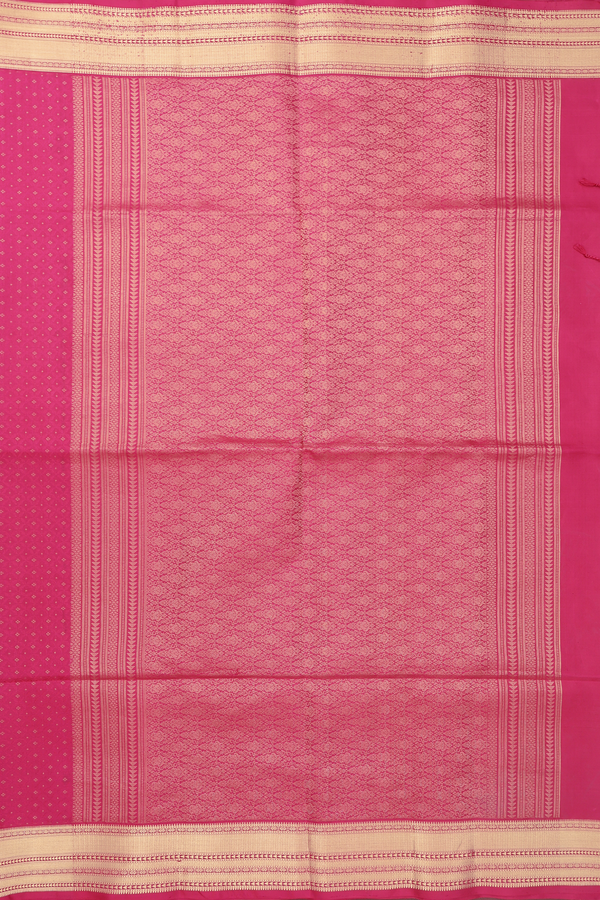 Soft Silk Saree In Rani Pink With Allover Design