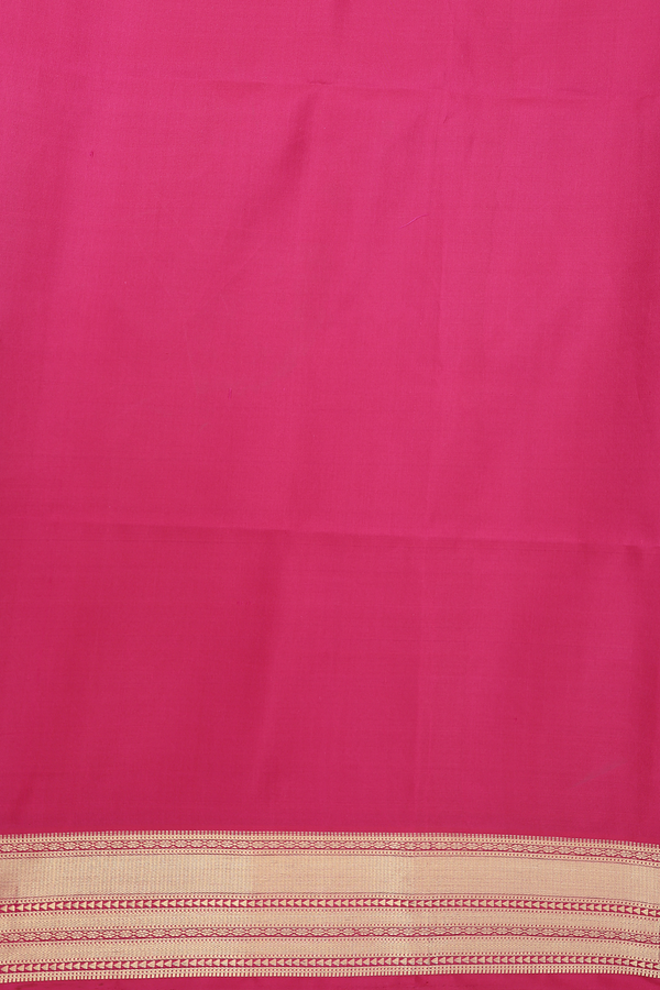 Soft Silk Saree In Rani Pink With Allover Design