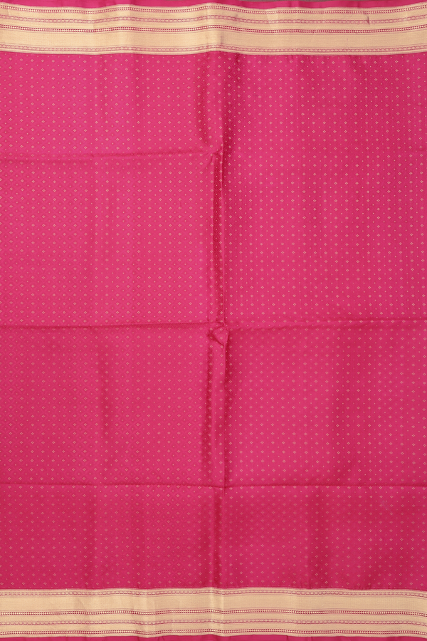 Soft Silk Saree In Rani Pink With Allover Design