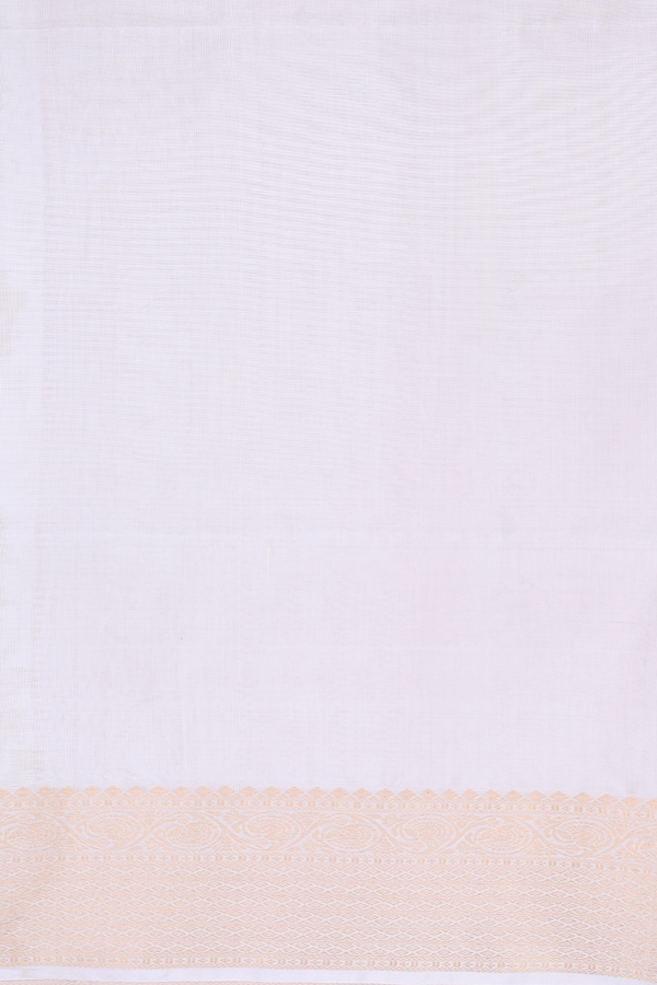 Soft Silk Saree In Off White With Stripes Design