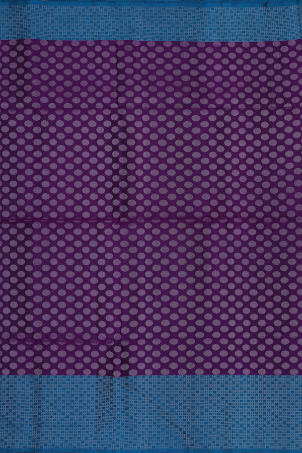 Soft Silk Saree In Grape Purple With Circle Buttas