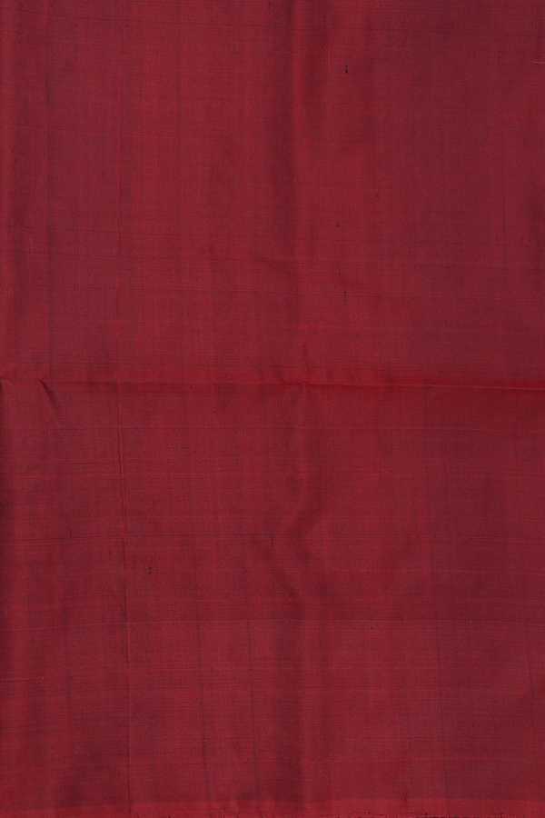 Soft Silk Saree In Forest Green Along Checks With Buttas