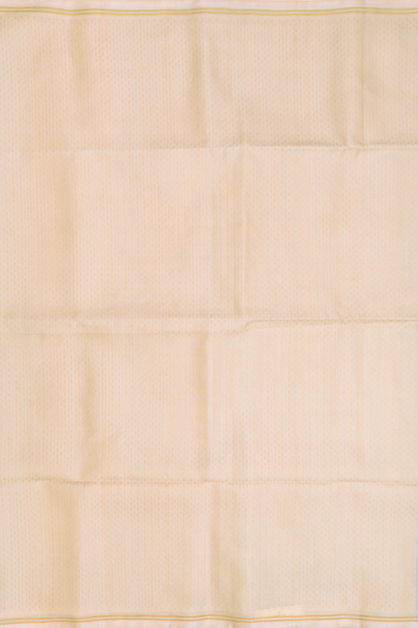Soft Silk Saree In Cream Color With Stripes Design
