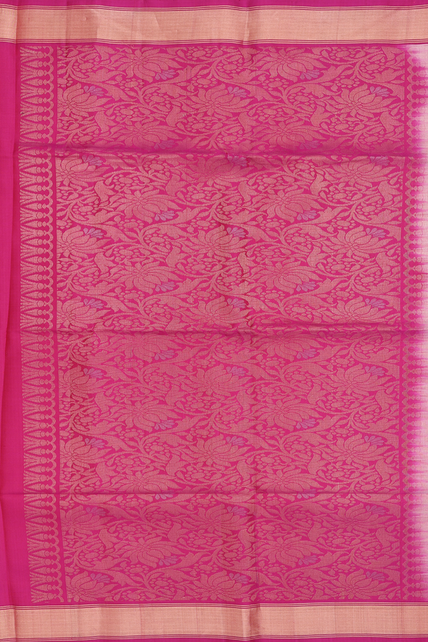 Soft Silk Saree In Pale Yellow With Stripes Design