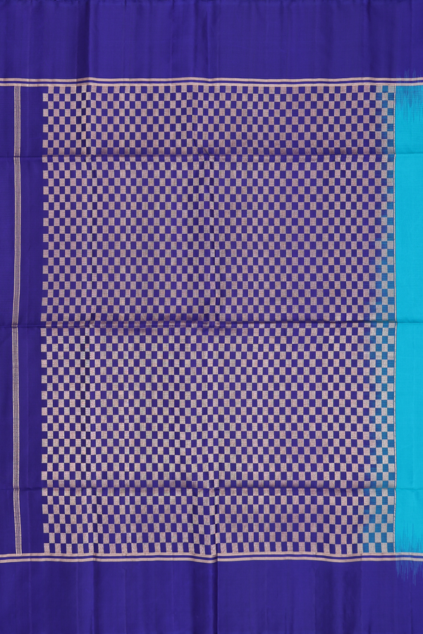 Soft Silk Saree In Peaock Blue With Malli Moggu Buttas