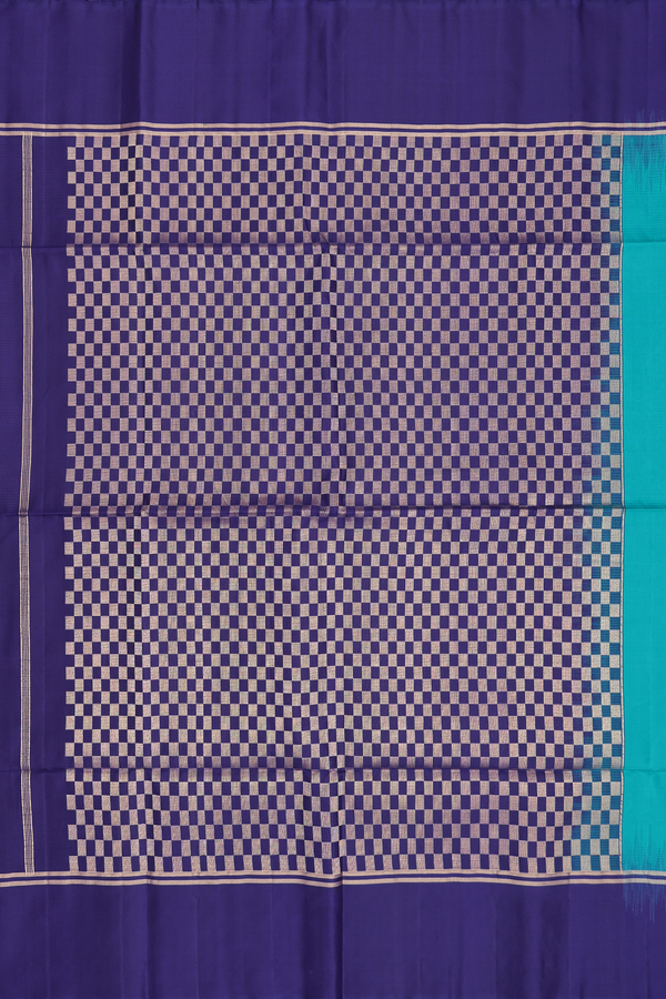 Soft Silk Saree In Peaock Blue With Malli Moggu Buttas