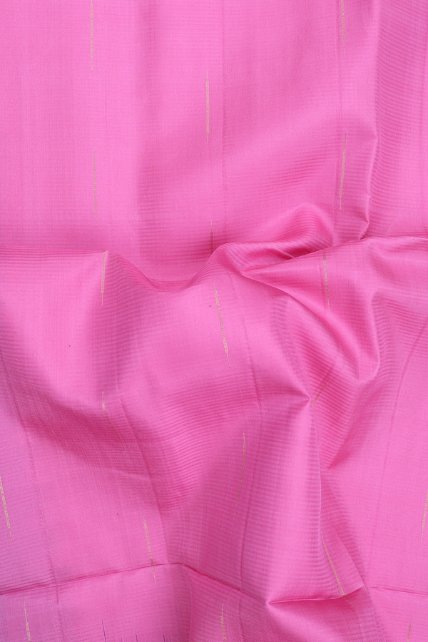 Soft Silk Saree In Pink With Zari Buttas
