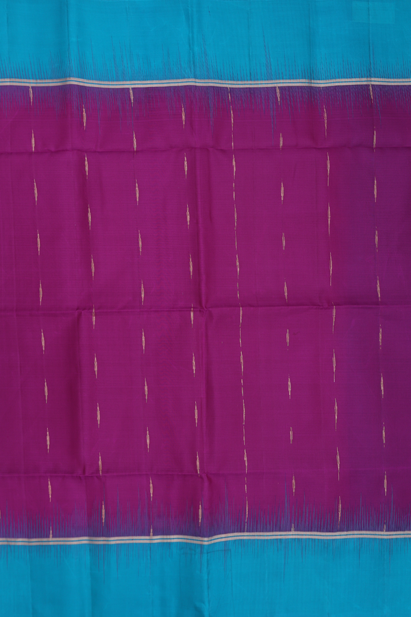 Soft Silk Saree In Grape Purple With Zari Buttas