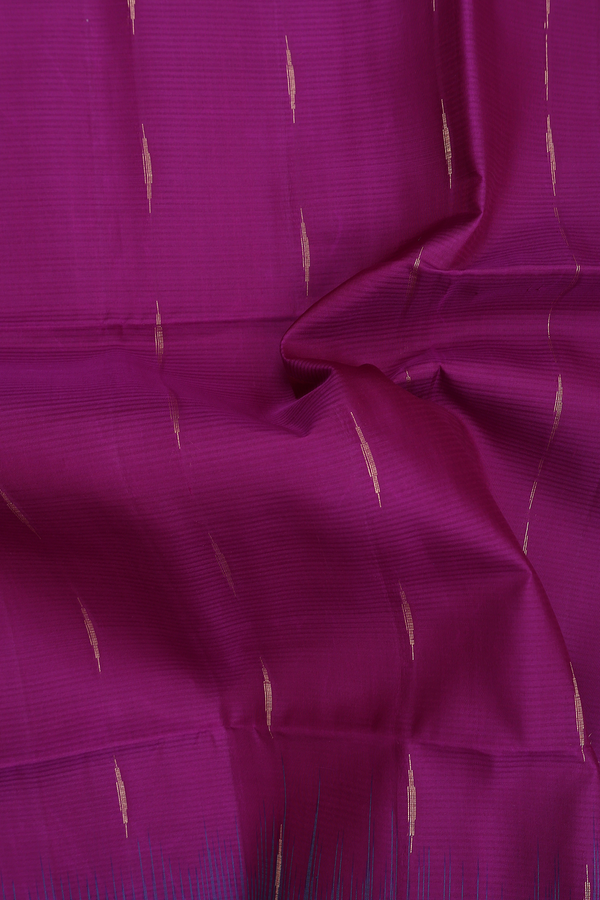 Soft Silk Saree In Grape Purple With Zari Buttas