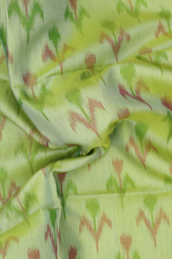 Soft Silk Saree In Green With Allover Design