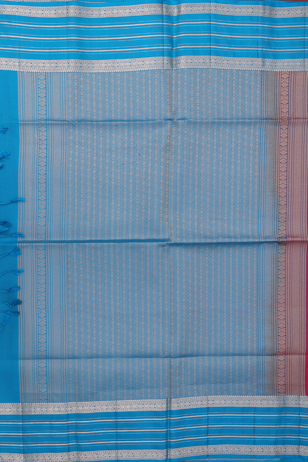 Soft Silk Saree In Rani Pink With Zari Buttas
