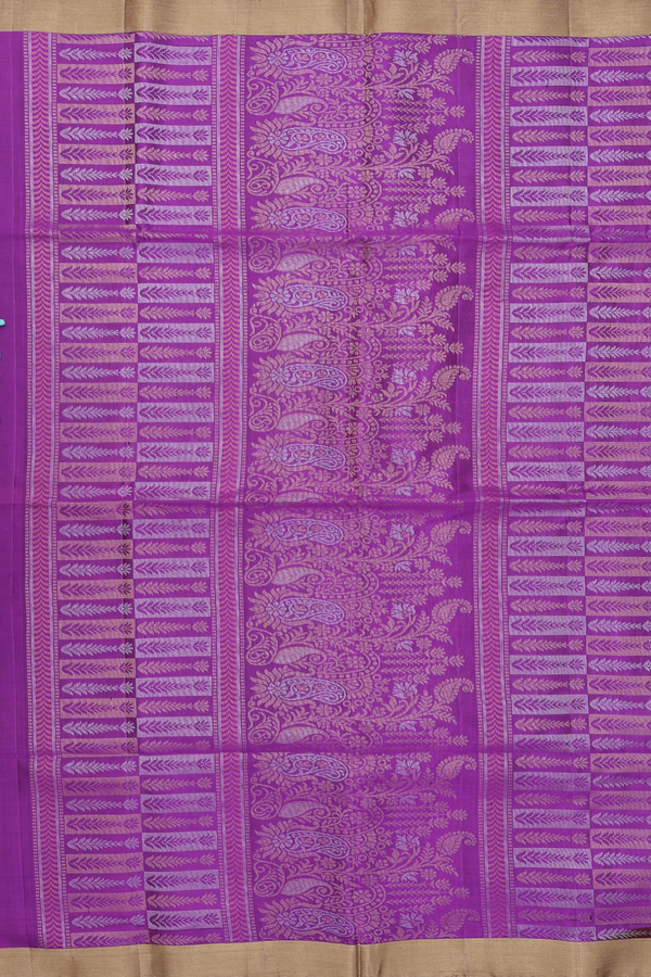 Soft Silk Saree In Maroon With Floral Buttas