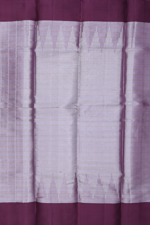 Kanchipuram Silk Saree Light Purple Tissue With Checks Design