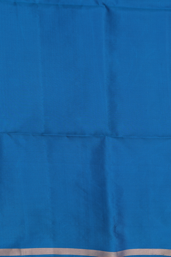Soft Silk Saree In Cerulean Blue With Allover Design