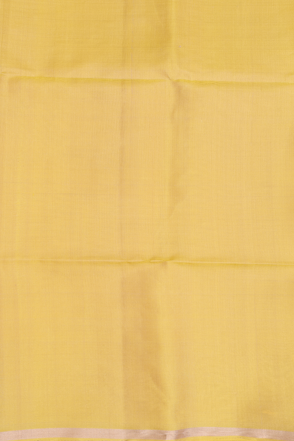 Soft Silk Saree In Yellow With Stripes Design