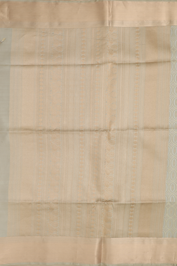Soft Silk Saree In Cardamom Green With Allover Design